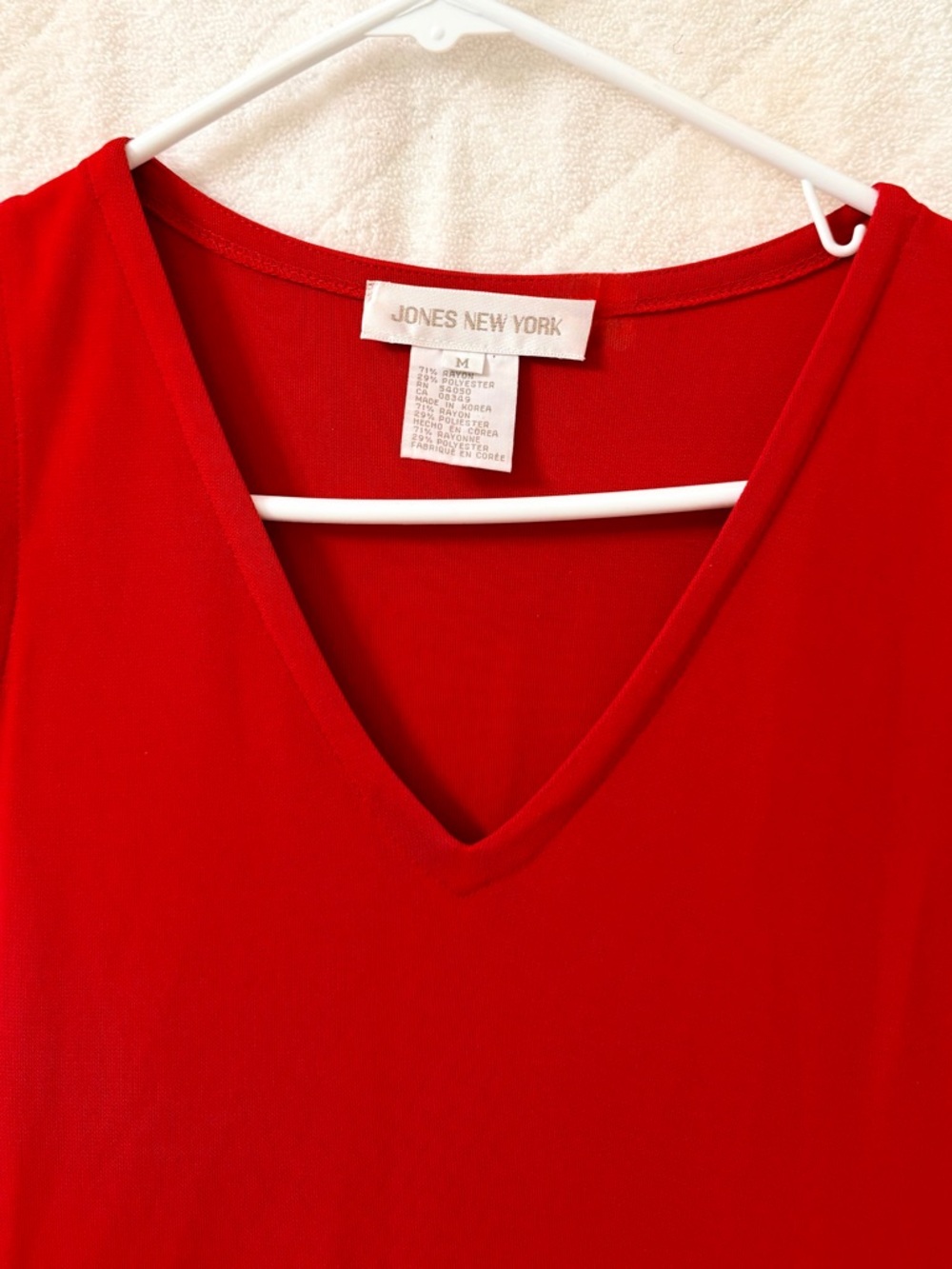 Jones New York Women's Red Midi Dress Bodycon Stretchy Size Medium - Picture 4 of 5